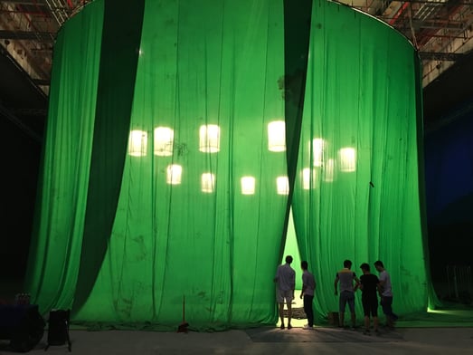 Green screen - over four storeys tall