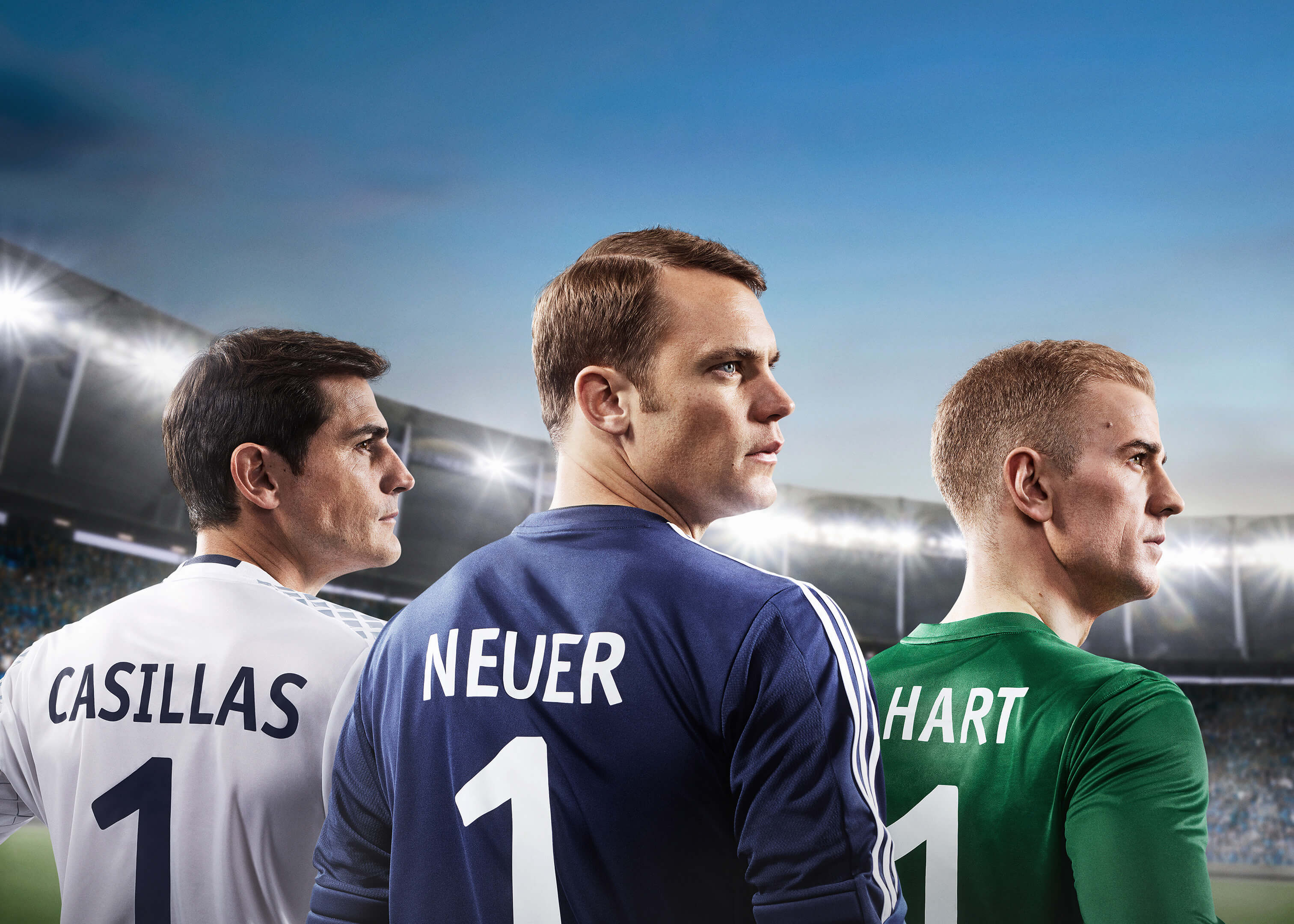 Iker Casillas Manuel Neuer Joe Hart Head & Shoulders retouched by Chris Roome